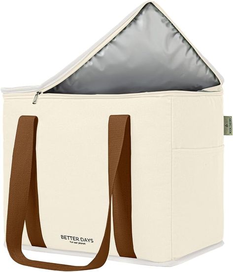 Amazon.com: Nook Theory: Insulated Grocery Bags Insulated Grocery Bag, Delivery Bag, Best Lunch Bags, Lunch Cooler, Food Warmer, Hot Food, Insulated Bags, Grocery Tote, Grocery Bags