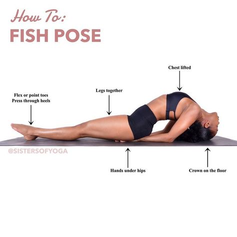 #SistersOfYoga #SOYTribe . BENEFITS OF FISH POS Yoga Sequencing, Yoga Nature, Fish Pose, Yoga Anatomy, Yoga Beginners, Yoga Techniques, Sup Yoga, Muscle Anatomy, Yoga Posen