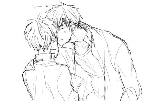 Chaste kiss :3 Chaste Kiss, Kagami Taiga, Kuroko Tetsuya, Kuroko No Basket, No Basket, We Heart It, Kiss, Lost, Anime