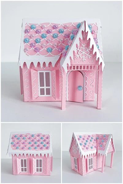 3D Paper Gingerbread House Paper House Template Printables Free, Cardboard Gingerbread House Diy, Paper Gingerbread House, 3d Gingerbread House, Making A Gingerbread House, Design Assignments, 3d Paper Houses, 3d Gingerbread, Cardboard Gingerbread House