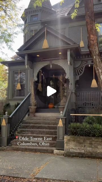 Victorian Architecture on Instagram: "What do you think of this beautiful Victorian? This is the home of @ajsoseby located in Columbus, OH. Follow @victorian_architecture for more beautiful Victorian houses like this one.  Video credit 📸: @sixvintagerugs   #victorian #victorianera #victorianarchitecture #victorianhouse #victorianrenovation #victorians #victorianstyle #victorianhome #victorianhouses #oldhouse #oldhouses #oldmansion #victorianmansion #victorianterrace #oldhouselove #secondempire #oldarchitecture #houseportrait #archi_ologie #historichomes #victorianinterior #victoriandesign #queenanne #oldhousecharm #victoriancottage #housesofinstagram #historichouses" Federal Style House Interior, Victorian Homes Aesthetic, Southern Victorian Homes, Victorian Homes Exterior Colors, Black Victorian House, Large Victorian House, Old Victorian Homes Interior, Appalachian Horror, Folk Victorian House