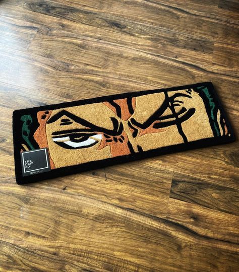 One Piece Fan treat !! Roronoa Zoro rug Available in stock !! Shop at website link in bio One Piece Rug, Tufting Art, Tufting Rug, Tufting Ideas, Rug Tufting, Rug Designs, Zoro One Piece, Rug Art, Roronoa Zoro