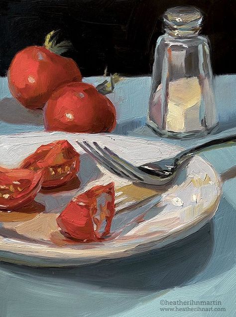 Heather Martin, Food Art Painting, Gcse Art Sketchbook, Still Life Paintings, Beginner Art, Still Life Fruit, Life Paintings, Food Painting, Desert Art