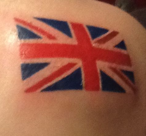 Union Jack Tattoo British Flag Tattoo, Union Jack Tattoo, Tattoo Uk, Flag Tattoo, British Things, Uk Flag, British Flag, Makeup Tattoos, Body Is A Temple