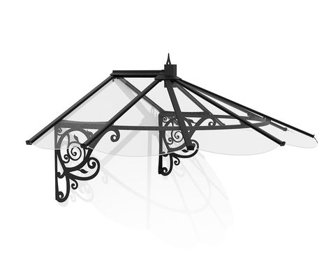 PRICES MAY VARY. Versatile Use: The Lily Victorian style awning exterior are ideal for use as awnings for doors, windows, and canopies. They offer a stylish solution for any entry door awning or window awning needs. Premium Material: Constructed with clear polycarbonate panels and a solid metal frame, this patio door awning is highly durable and weather resistant to offer protection from the elements. UV Protection: Lily's window awnings & canopies offer strong UV protection. Whether you're usin Palram Canopia, Front Door Canopy, Porch Canopy, Door Awning, Metal Awning, Window Awning, Polycarbonate Panels, Door Awnings, Door Canopy