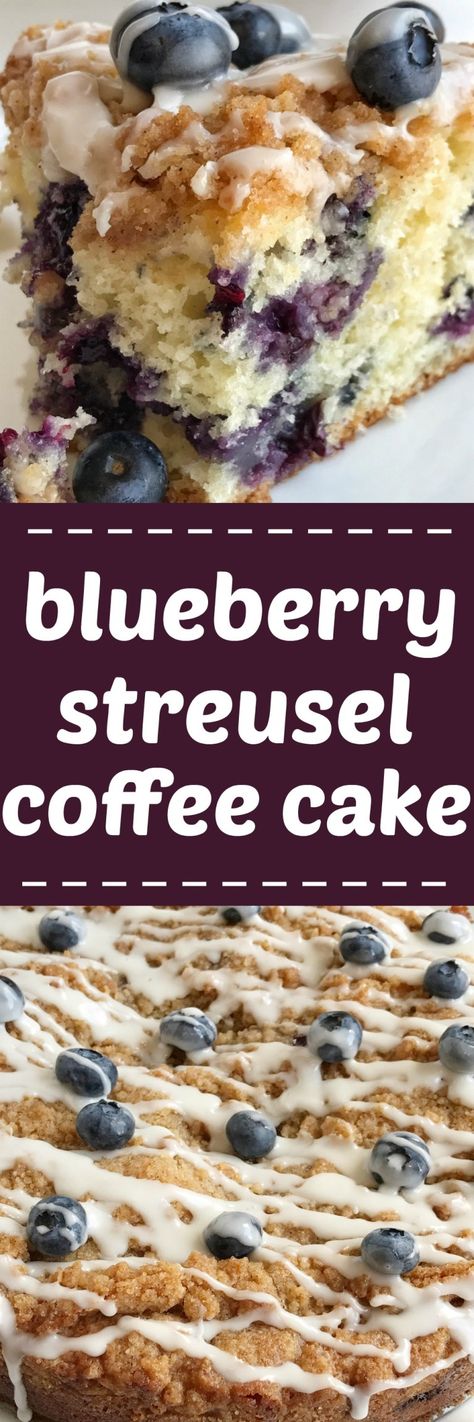 Blueberry streusel coffee is so fluffy, moist, buttery, and bursting with fresh berries and sweet streusel topping. Blueberry Streusel Coffee Cake, Blueberry Coffee Cake Recipe, Blueberry Streusel, Streusel Coffee Cake, Blueberry Coffee Cake, Blueberry Coffee, Sour Cream Coffee Cake, Frozen Berries, Blueberry Desserts