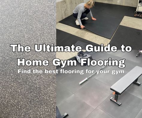 Your home gym flooring is the foundation that everything else is built on. Make sure you get it right to protect yourself, your equipment & your home. Garage Gym Flooring, Floor Options, Small Home Gym, Home Gym Flooring, Luxury Gym, Gym Floor, Basement Gym, Energy Activities, Best Home Gym