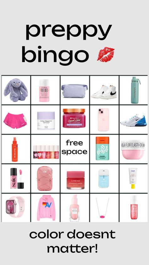 #bingo #preppy #fyp Preppy Stores, Preppy Bingo, High School Life Hacks, Art Supplies Storage, Cute Gifts For Friends, Sleepover Games, Fun Sleepover Ideas, High School Life, Full Body Gym Workout