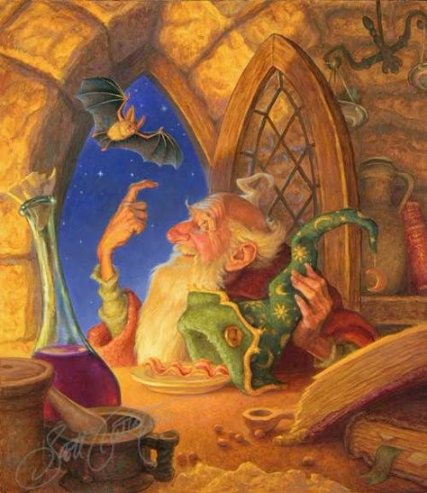 Peter Peter Pumpkin Eater — The Art of Scott Gustafson Scott Gustafson, Fantasy Wizard, 동화 삽화, Storybook Art, Classic Fairy Tales, Fairytale Art, Art Et Illustration, Childrens Illustrations, Childrens Art