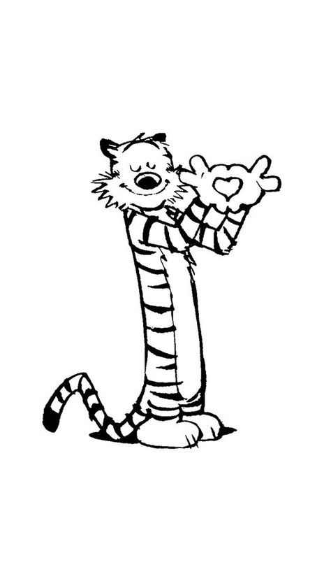 Hobbes loves me!! ❤️😊❤️ Calvin And Hobbes Wallpaper, Calvin Und Hobbes, Calvin And Hobbes Quotes, Calvin And Hobbes Comics, Creation Art, Bd Comics, Parking Space, Graffiti Drawing, Space Ideas