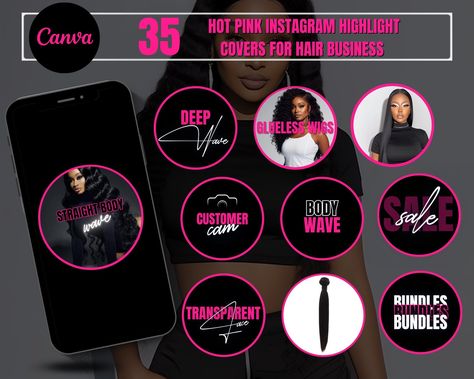 Instagram Highlight Covers for Hair Salons: Hot Pink Story Icons

DIY Canva Templates for Extensions and Wig Stores #Cat_Icon_Instagram_Highlight #Icon_Instagram_Highlight_Black #Instagram_Highlight_Black #Icon_Instagram_Highlight https://www.theworldaccordingtome.org/1947184_stunning-instagram-highlight-covers-icons-trendy-aesthetic-designs/?cleopatra-life-and-legacy Hair Business Instagram Highlights, Hair Business Instagram Bio, Business Highlight Covers Instagram, Pink Story, Professional Instagram, Hair Extension Salon, White Instagram, Hot Pink Hair, Black And White Instagram