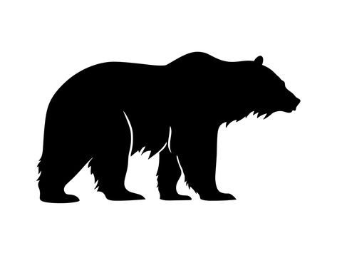 Bear Svg, Grizzly Bears, Painting Animals, Art Cut, Silhouette Clip Art, Animal Silhouette, Paper Wallpaper, Grizzly Bear, Art Black And White