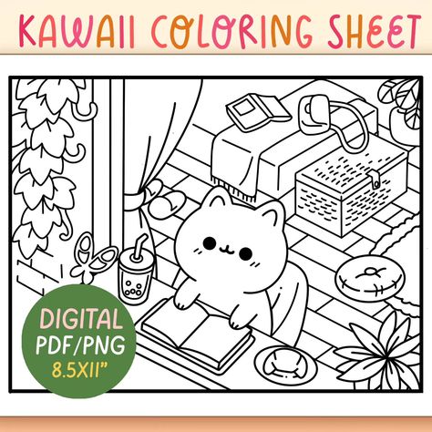 Kawaii coloring page. Enjoy with little things. Print out for coloring or import to Procreate. . Link in Bio 🔗 ❤️ . #millistudio #coloringbook #coloringtherapy #coloring #coloringbooks #doodleart #doodlelovers #coloringpages #procreateart #kawaiiaesthetic #kawaiiart #kawaiistuff #adultcoloring #kawaiicoloringbook #smallartist #coloringaddict #doodledrawing Kawaii Aesthetic, Print Out, Kawaii Art, Color Therapy, Doodle Drawings, Coloring Sheets, Coloring Page, Doodle Art, Adult Coloring