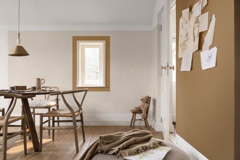 Spiced Honey is the Dulux Colour of the Year 2019 Neutral Kids Room Ideas, Bathroom Paint Colours, Living Room Paint Colours, Kitchen Paint Colours, Colours Living Room, Neutral Home Interior, Mustard Paint, Earthy Homes, Big Houses Interior