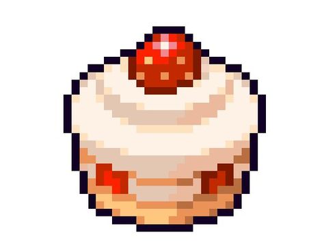 Pixel Food Png, Pixel Food Icon, Red Pixel Icons, Bread Pixel Art, Pixel Art Inspiration, Japanese Pixel Art, Red Pixel Art, Food Pixel Art, Pixel Food