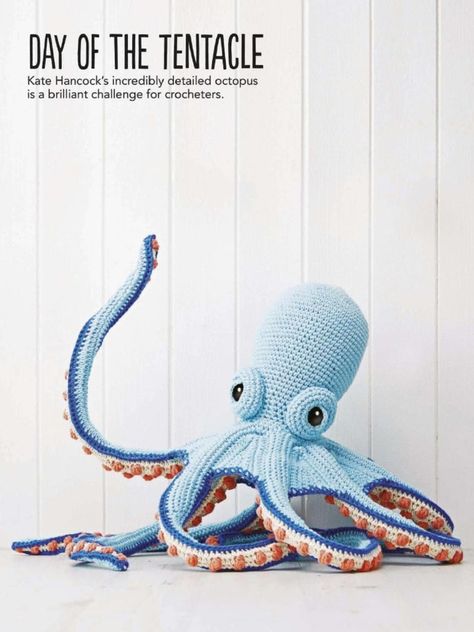 Day Of The Tentacle, Octopus Crochet, Octopus Crochet Pattern, Knitted Toys Free Patterns, Simply Crochet, Crochet Octopus, Knitting Patterns Toys, Amy Poehler, Crochet Amigurumi Free