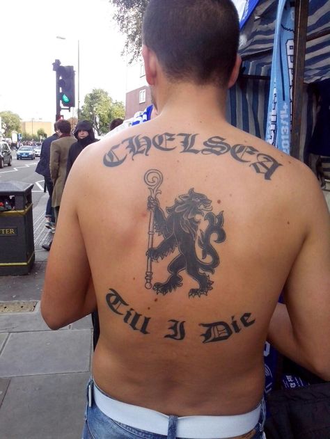 Quality Chelsea Tattoo Chelsea Fc Tattoo, Chelsea Tattoo, Football Casual Clothing, Football Tattoo, Sport Tattoos, Club Tattoo, Football Retro, Fan Tattoo, Football Casuals