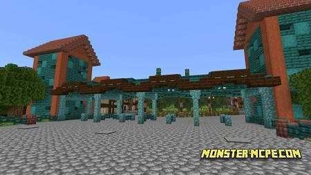 Minecraft Amusement Park Entrance, Minecraft Theme Park Entrance, Minecraft Zoo Entrance, Minecraft Theme Park, Minecraft Amusement Park, Theme Park Entrance, Savannah Gardens, Paradise Resort, Park Entrance