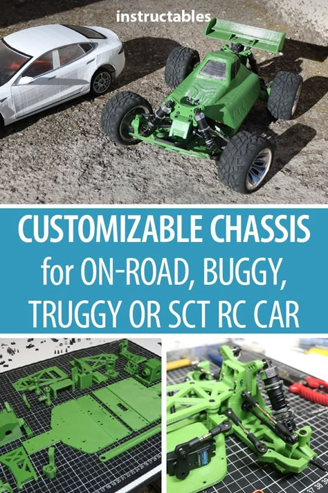 3d Printed Rc Car, Buggy Car, Arduino Projects Diy, Bmw Isetta, 3d Printing Business, Cnc Software, Drukarka 3d, Rc Cars And Trucks, Car Chassis