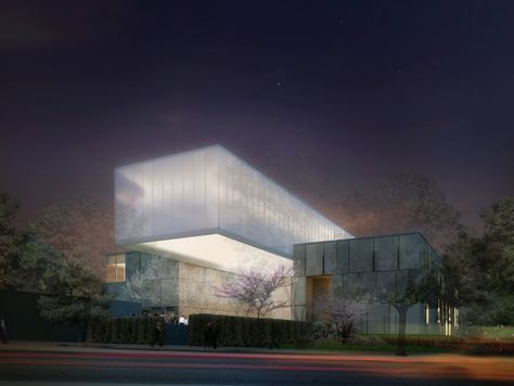 Building Rendering, Night Architecture, Barnes Foundation, Landscape Design Drawings, Architecture Portfolio Design, Architecture Rendering, Post Impressionists, Modern Buildings, Architecture Project