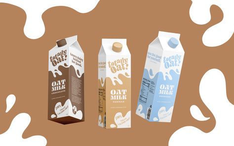 package design graphic design branding Milk Carton Ideas, Chocolate Milk Packaging Design, Milk Carton Design Packaging, Oat Milk Packaging Design, Chocolate Milk Packaging, Dairy Packaging Design, Milk Packaging Design Boxes, Milk Graphic Design, Oat Milk Packaging