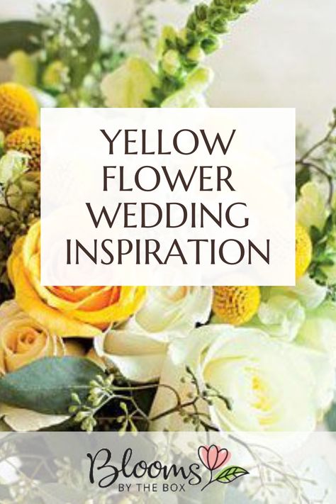 The perfect yellow flower inspiration for your #diywedding. Yellow Flower Decor, Yellow Flower Wedding Bouquet, Yellow And White Wedding Flowers, Yellow Flower Wedding, Diy Flower Ideas, Yellow White Wedding, Yellow Centerpieces, Yellow Wedding Colors, Yellow Wedding Bouquet