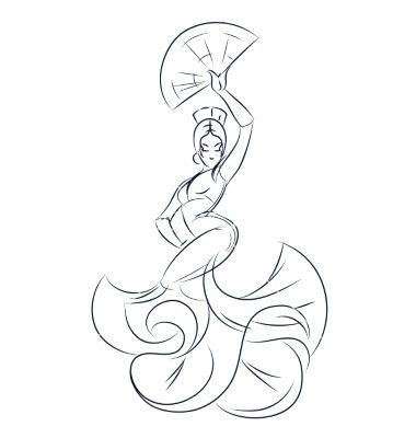 Flamenco gypsy dancer ink sketch gesture drawing vector Dancer Drawing, Spanish Dancer, Dancing Drawings, Tatuaje A Color, Flamenco Dancers, Drawing Vector, Argentine Tango, Gesture Drawing, Ink Sketch