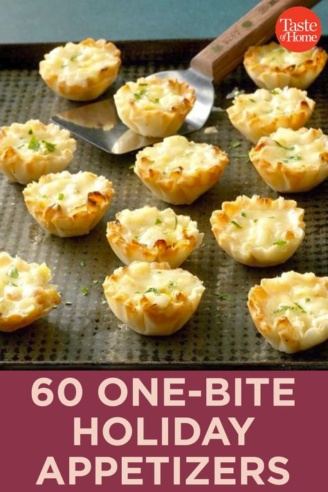 Easy Thanksgiving Appetizers, Small Bites Appetizers, Mini Appetizers, Fall Appetizers, Hot Appetizers, Bite Size Appetizers, Appetizers Easy Finger Food, Delicious Appetizer Recipes, Best Appetizer Recipes