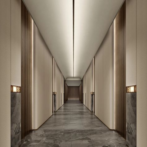 Hotel Corridor Design, Hotel Corridor, Hotel Hallway, Corridor Design, Minimal Living Room, Corridor Lighting, Lobby Lounge, Hallway Design, Function Room