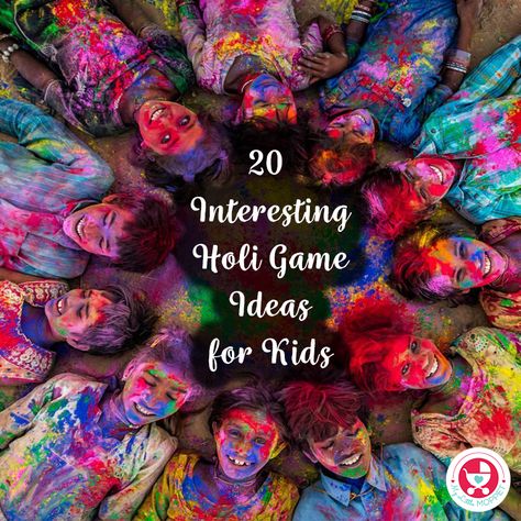 Festival Of Colors Activities, Holi Birthday Party Ideas, Holi Ideas For Kids, Holi Games For Kids, Holi Celebration Ideas Kids, Holi Activity For Kids, Holi Activities For Kids Ideas, Holi Celebration Decoration, Holi Crafts For Kids Ideas