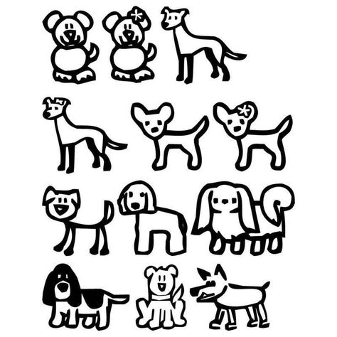 Christmas Gift Drawing, Dogs Stickers, Dogs Cartoon, Window Silhouette, Stick Family, Classic Window, Family Stickers, Stick Figure Drawing, Kids Cuts