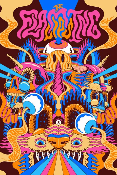 Psychadelic Posters, Trippy Graphic Design, Trippy Designs, Weekly Inspiration, Muster Tattoos, Psychadelic Art, Illustration Photo, Can Drink, Stay Weird