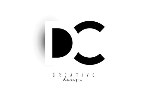 Dc Logo Design Fonts, D And C Logo, 2 Letters Logo, Dc Logo Design, Dimension Art, Geometric Typography, D C, Logo Dc, Negative Space Logo