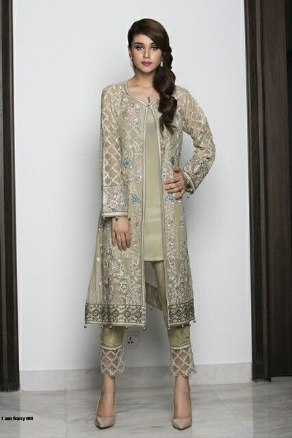 Embroidered Shirt Dress, Pakistani Formal Dresses, Latest Dress Design, Open Shirt, Embroidered Shirts, Pakistani Fashion Party Wear, Dress Indian Style, Pakistani Dress Design, Indian Designer Outfits