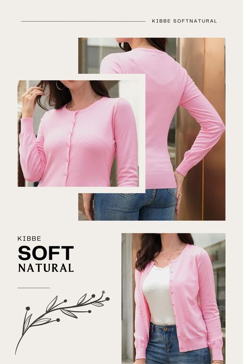 Kibbe Soft Natural, Natural Outfit, Natural Kibbe, Colored Cardigans, Classic Sweater, Sweater Fits, Natural Women, Sweater Brands, Fashion Images