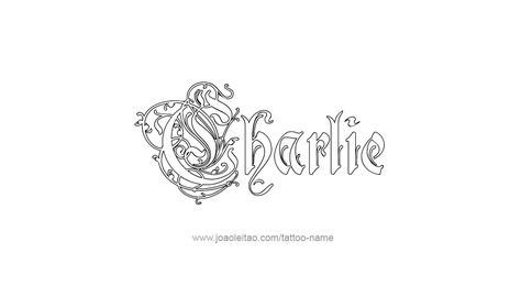 Tattoo Design Name Charlie Charlie Name Art, Charlie Name, Best Tattoo Fonts, Name Calligraphy, Letter Designs, Number Tattoos, Compass Tattoo Design, Name Tattoo Designs, Design Name