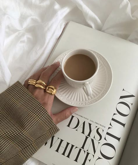 A Coffee, Magazine, Coffee, Gold