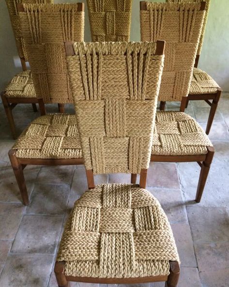 Weave Chair, 50s Furniture, Woven Chairs, Shoe Chair, Woven Furniture Design, Modern Wood Furniture, Chair Repair, Woven Chair, Woven Furniture