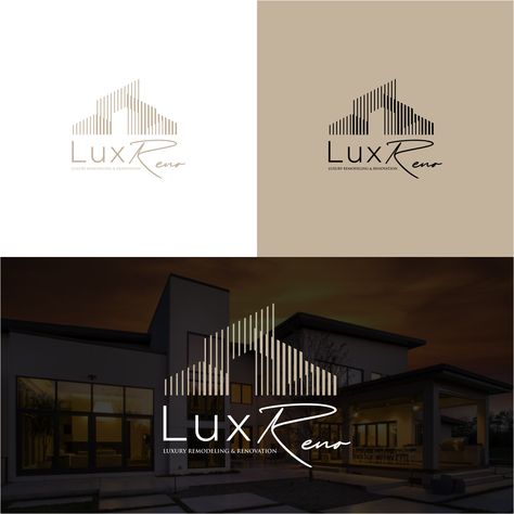 Design #502 by Cobbe© | Calling Talented Designers! New Luxury Renovation Co Luxury Home Logo, Luxury Real Estate Logo Design, Luxury Logo Ideas, Renovation Logo Design, Luxury Real Estate Branding, Luxury Renovation, Renovation Logo, Luxury Real Estate Logo, Law Firm Logo Design