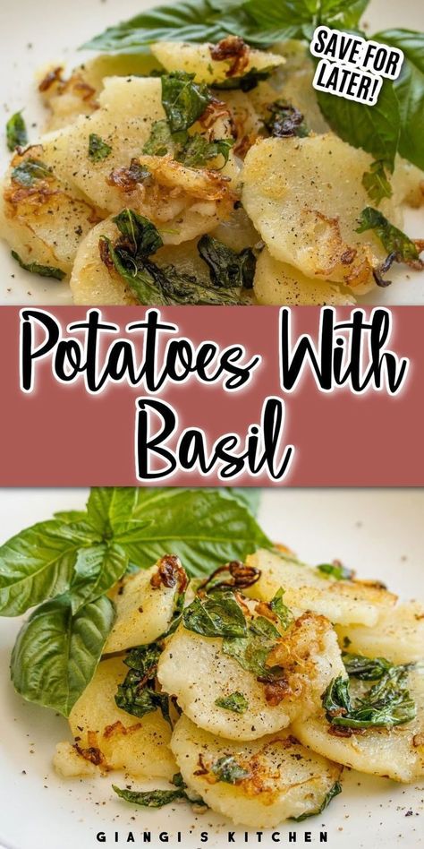 Elevate your lunch or dinner with this easy and scrumptious potato side dish infused with the aromatic flavors of basil. This recipe is a must-try for potato lovers, offering a delightful twist to your meals. These potatoes with basil are so easy to make and pair well with any main course for a delicious lunch or dinner. Don't miss out on this recipe! Individual Meatloaf, Potato Side Dish, Meat Dish, Salads To Go, Potato Sides, Delicious Lunch, Potato Side Dishes, Yummy Lunches, Side Recipes