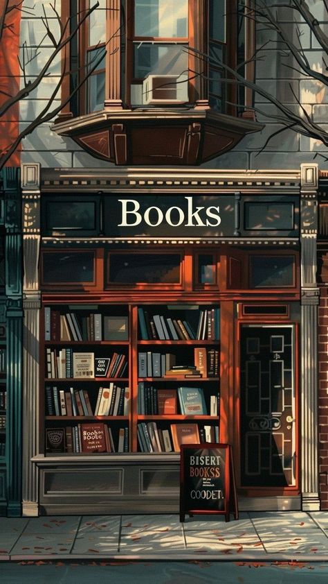 Vintage Book Store Aesthetic, Wallpaper Of Books, Bookshop Illustration, Bookstore Illustration, Old Book Store, Old Bookshop, Study Background, Vintage Bookstore, Library Aesthetic