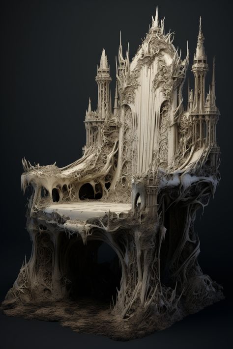 My THRONES series catalogs a host of imaginary seats of power. Created by Vellectrum using Midjourney Fantasy Throne Chair, Nature Throne, Throne Reference, Throne Of Bones, Ice Throne, Princess Irulan, Got Throne, Dark Throne, Sea Queen