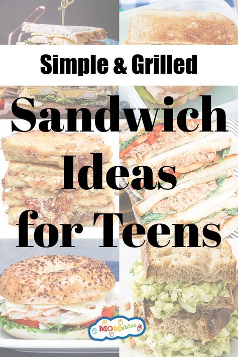 Filling Sandwich Ideas for Teens | MOMables School Sandwich Ideas, School Sandwich, Salmon Salad Sandwich, Canned Salmon Salad, Avocado Egg Recipes, Spicy Sandwich, Great Lunch Ideas, Chicken Pesto Sandwich, Egg Salad Sandwich Recipe