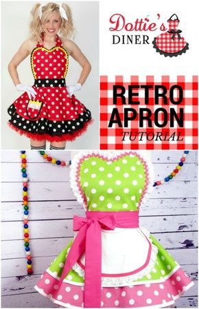 20 DIY Aprons With Free Patterns That Will Keep You Fashionable #diy #sew #freepatterns #aprons Aprons Diy Patterns, Apron Patterns Free, Diy Apron Pattern, Diy Aprons, Retro Apron Patterns, Home Organizing Ideas, Free Apron Pattern, Sweetheart Apron, Vintage Apron Pattern