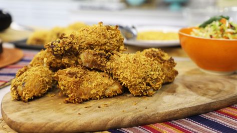 Crispy un-fried chicken - A Mary Berg recipe Chicken And Cheese Recipes, Mary Berg, Oven Fried Chicken, Cheese Chicken, Chicken Main Dishes, Kraft Recipes, Fries In The Oven, Poultry Recipes, Turkey Recipes