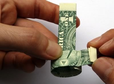 Fold A Dollar Bill, Money Origami Heart, Money Origami Tutorial, 1 Dollar Bill, Origami Ring, Money Ring, Origami Turtle, Money Rings, Origami Money