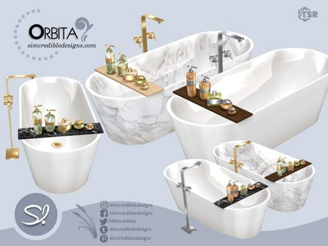 The Sims Resource - Orbita [Patreon] Sinks Sims 4 Cc, Sims 4 Hand Cc, Sims 4 Cc Furniture Bathroom Bath, Fountain Sims 4, Ts4 Cc Bathtub, Sims 4 Bathtub Poses, Sims 4 Modern Bathroom Cc, Sims4 Vanity, Sims 4 Cc Shower Head