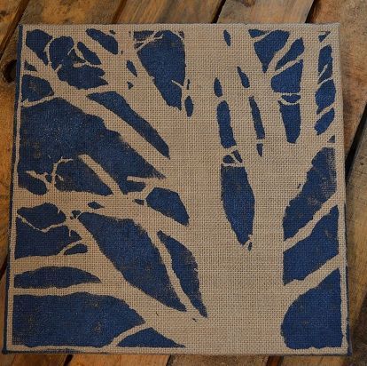 diy burlap canvas painting, crafts, painting, The finished product Pinterest Party Crafts, Burlap Canvas Art, Diy Huntress, Burlap Art, Diy Party Crafts, Burlap Wall, Burlap Canvas, Burlap Projects, Tree Stencil