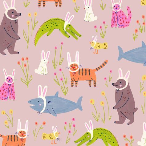 Easter comes early this year, so I'm allowed to post pictures of bunnies all month! I don't make the rules. . . . #easterart #availableforlicensing #bunnies #patterndesign #surfacepatterndesign #surfacedesign Pictures Of Bunnies, Easter Illustration, Rabbit Illustration, Spring Inspo, Easter Art, Spring Holidays, Bead Embroidery Jewelry, March 1, Embroidery Jewelry