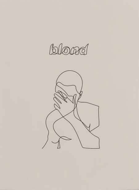 Frank Ocean Outline Tattoo, Cuco Singer Tattoo, Blonde Album Tattoo, Seigfried Frank Tattoo, Khalid Tattoo Ideas, Frank Ocean Tattoos Ideas, Small Frank Ocean Tattoo, Blond Frank Ocean Drawing, Call Me If You Get Lost Tattoo